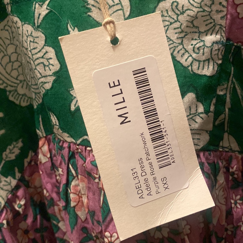 Mille ADELE DRESS IN PURPLE ROSE PATCHWORK - Picture 6 of 7